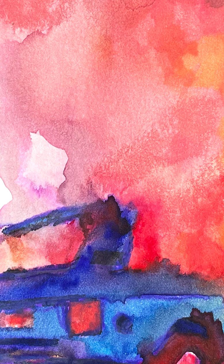 Los Angeles 90038 American Watercolor