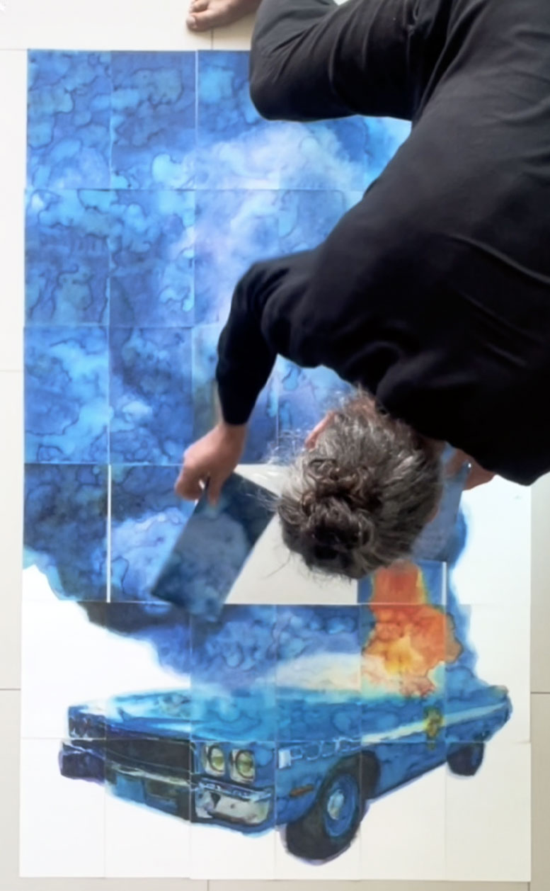 CAR 71 AMERICAN WATERCOLOR