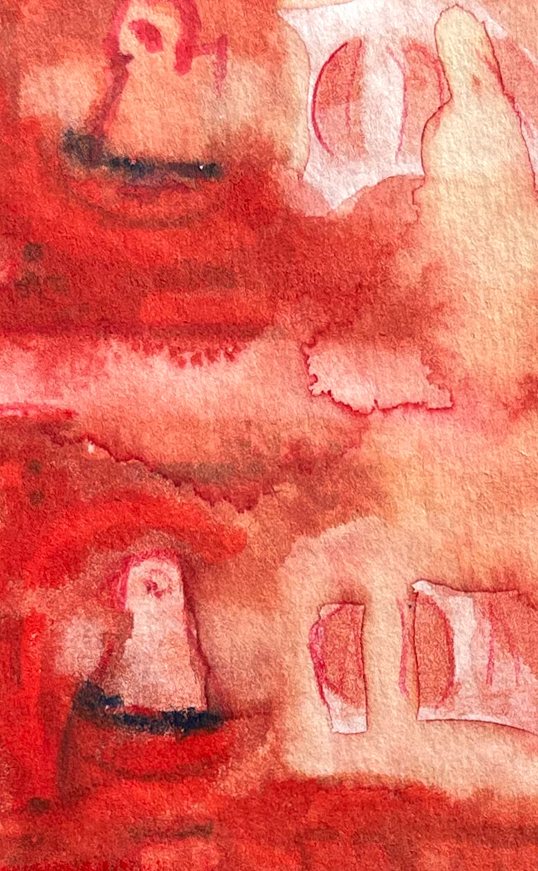 Dollars Red 01 American Watercolor