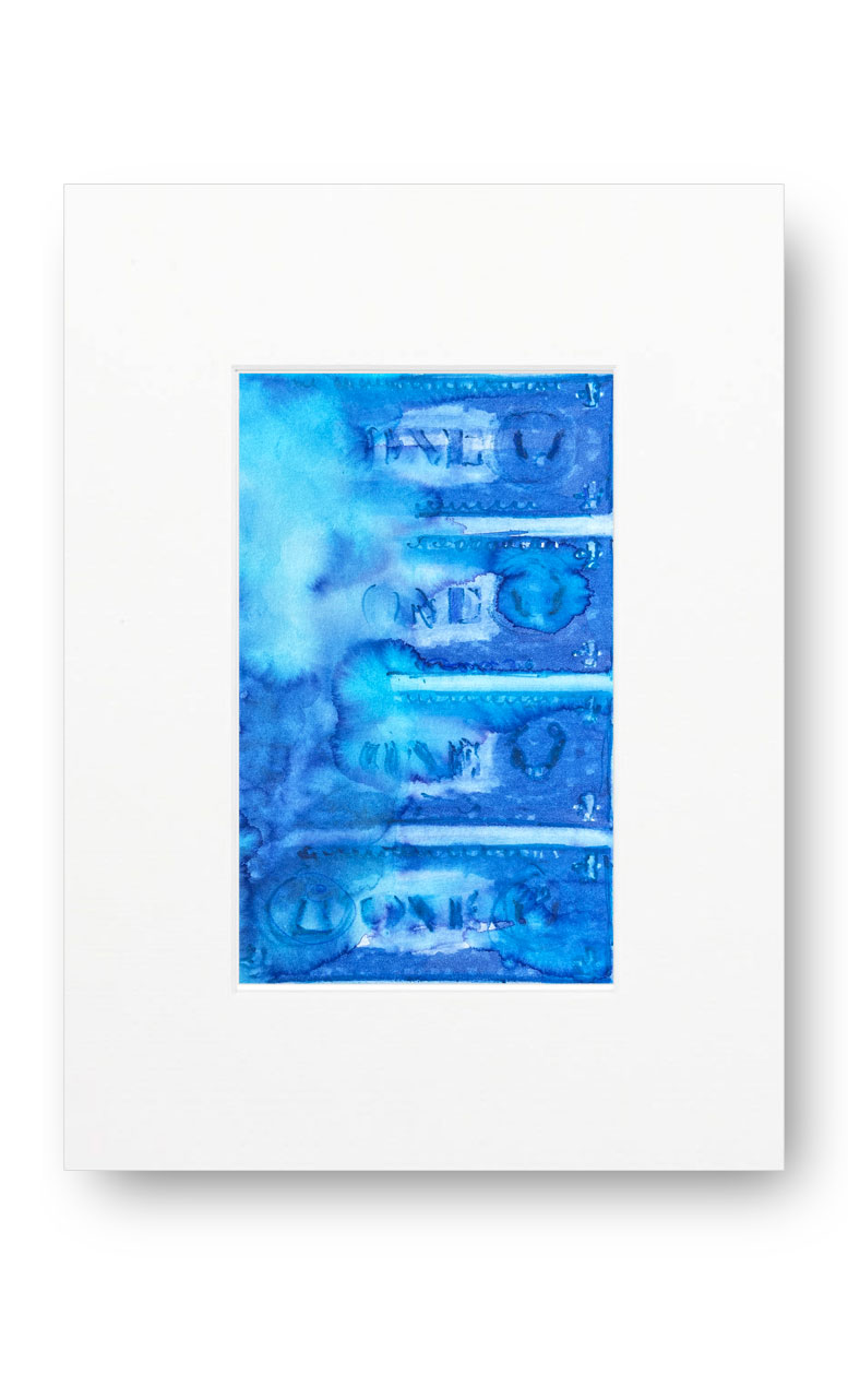 Dollars Blue 02 American Watercolor