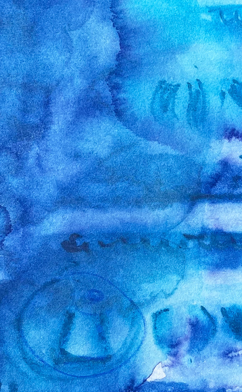 Dollars Blue 02 American Watercolor