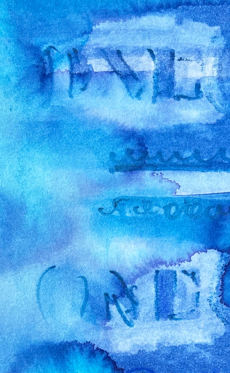Dollars Blue 02 American Watercolor