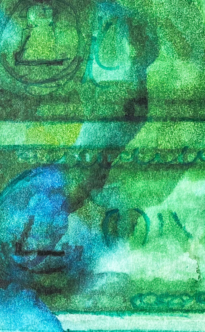 Dollars Green 01 American Watercolor
