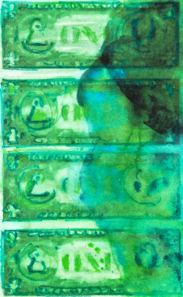 Dollars Green 02 American Watercolor