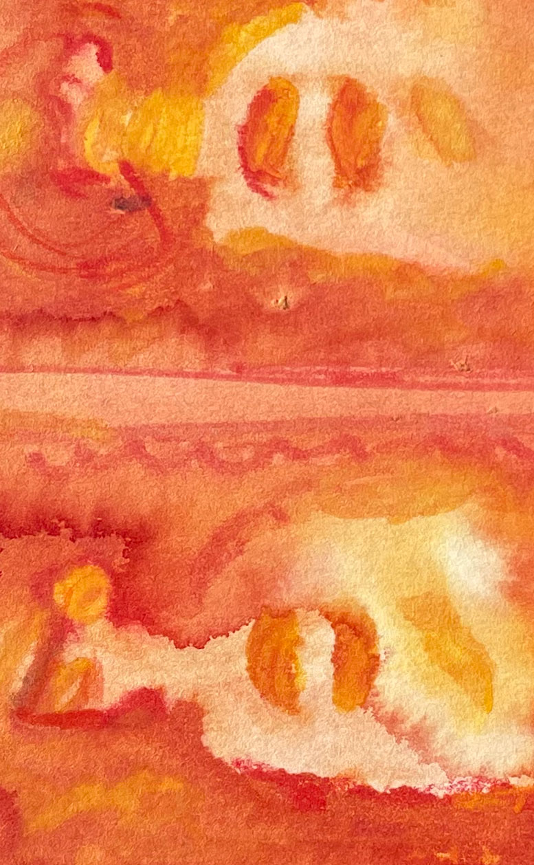 Dollars Orange 02 American Watercolor