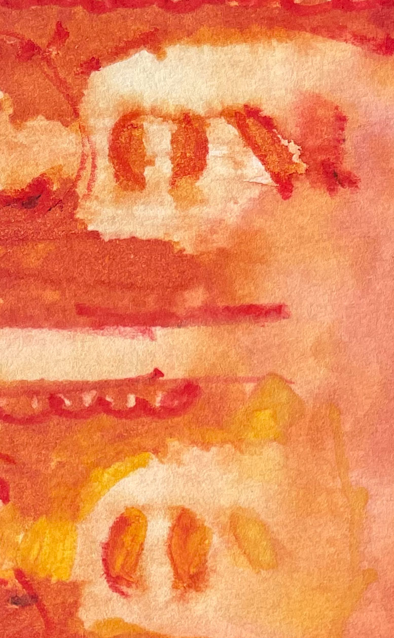 Dollars Orange 02 American Watercolor