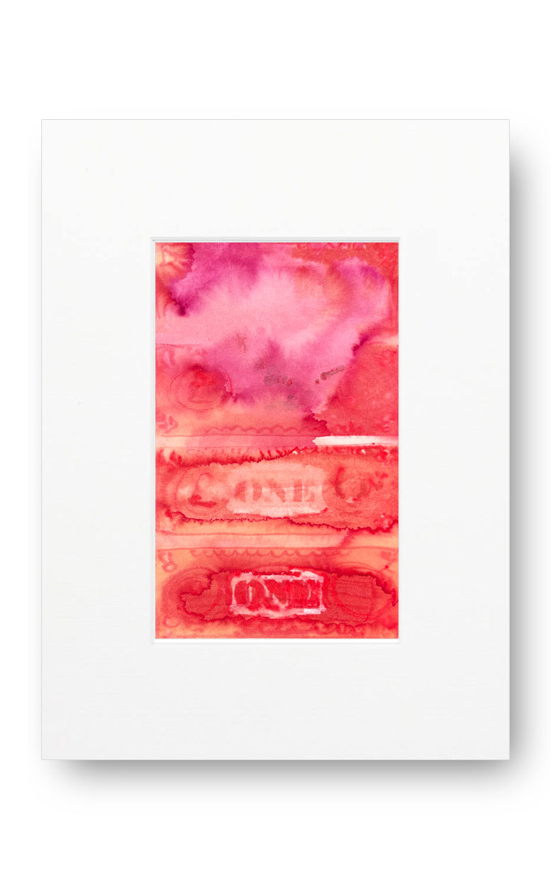 Dollars Red 02 American Watercolor