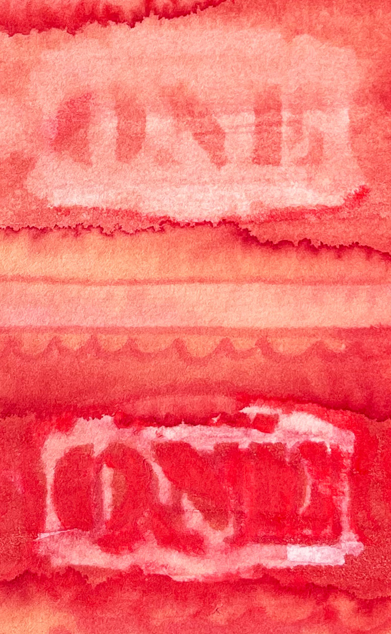 Dollars Red 02 American Watercolor