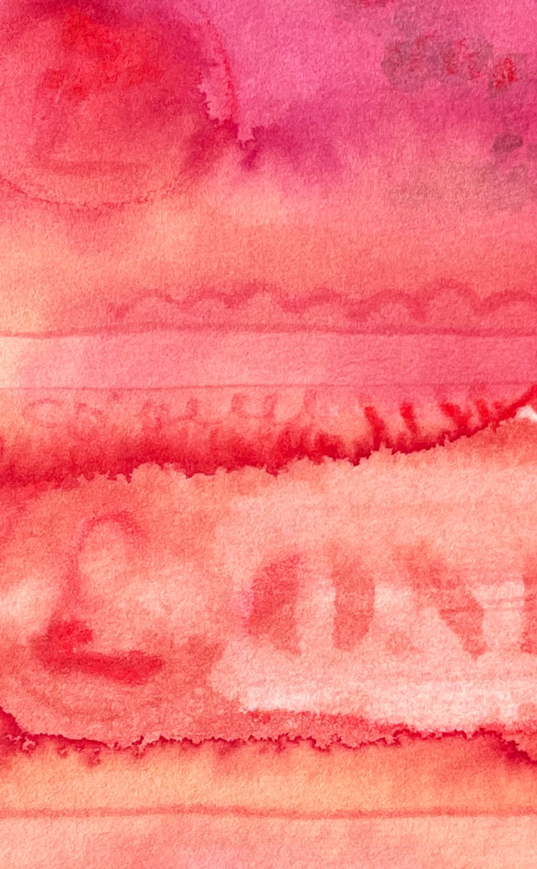 Dollars Red 02 American Watercolor