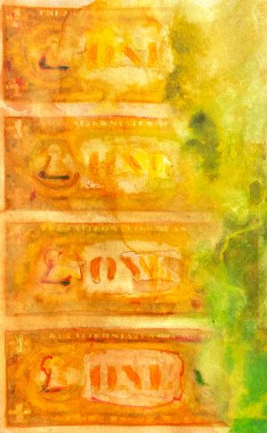 Dollars Yellow 01 American Watercolor