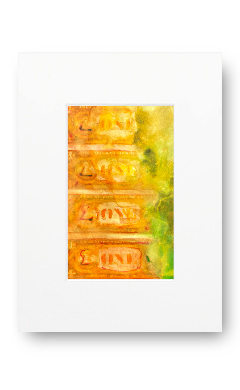 Dollars Yellow 01 American Watercolor