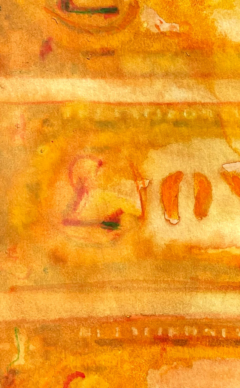 Dollars Yellow 01 American Watercolor